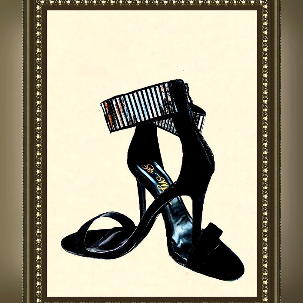 BNWT Fashion Nova Faux Suede Heels sz 8